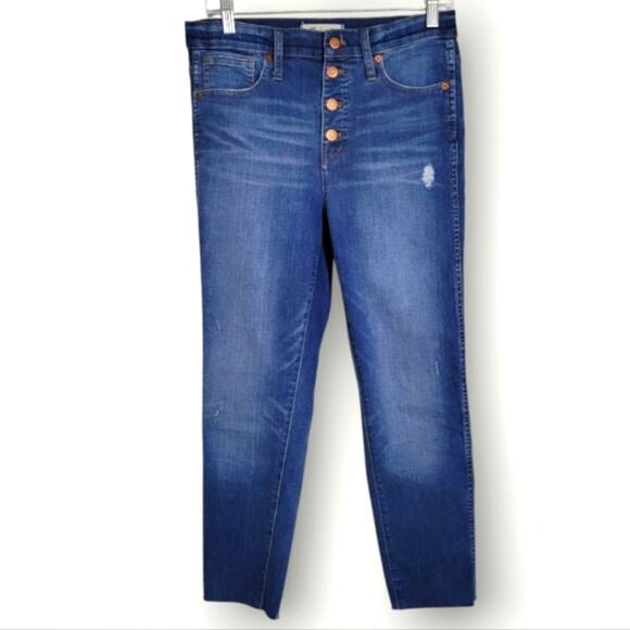 Madewell 10" High-Rise Skinny Jeans in Hanna Wash Size 28 Stretch - Picture 4 of 14